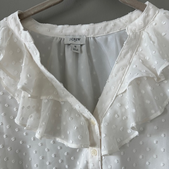 J. Crew Ruffle Collared Blouse - Picture 2 of 7